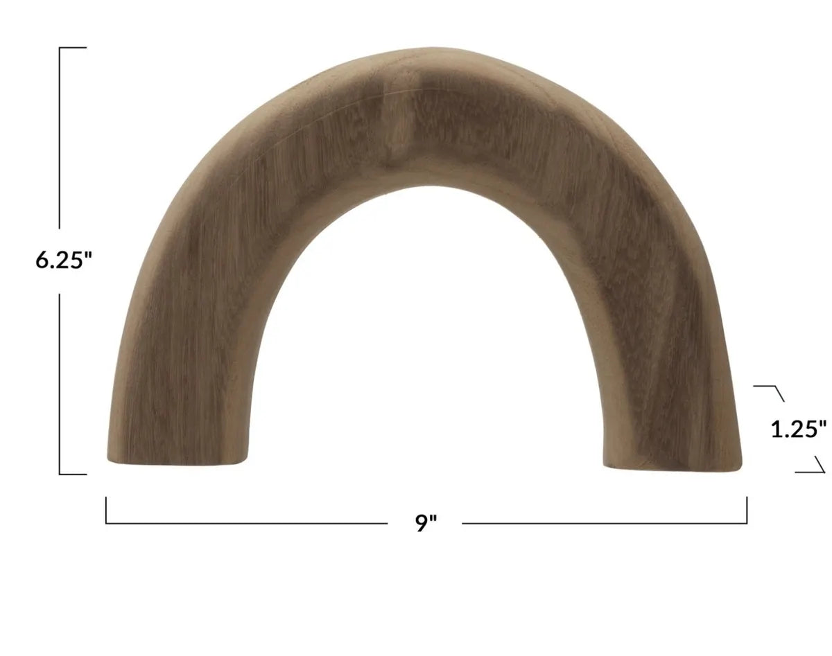 Yasmin Paulownia Wood Arch Decor, Medium