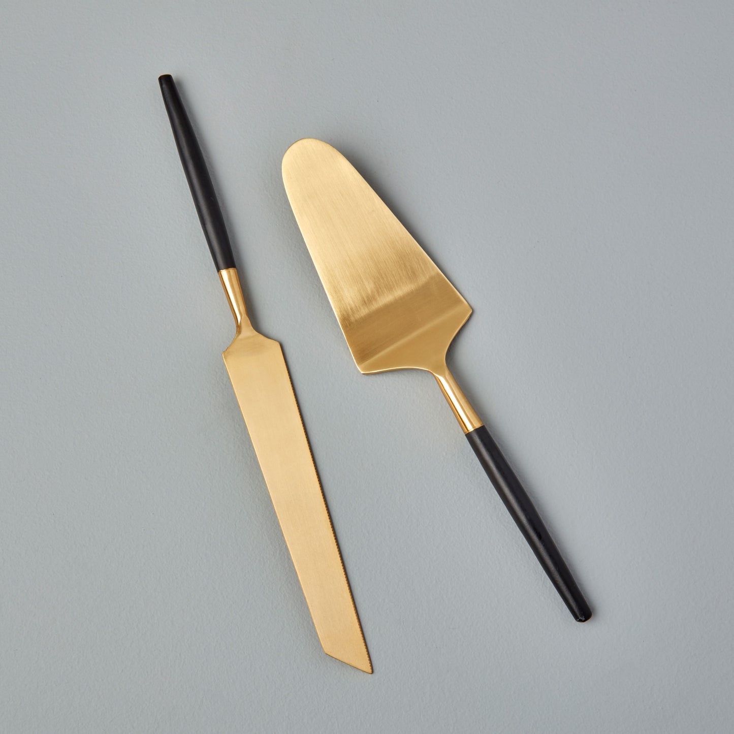 Ahlam Gold & Black Cake Server & Knife Set