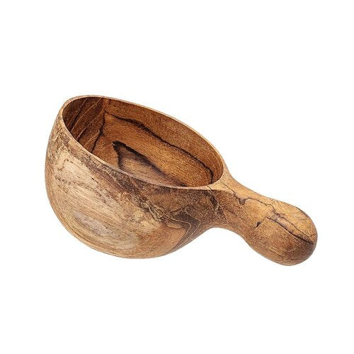 Katra Hand-Carved Teak Wood Scoop