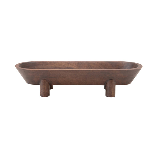 Maya Mango Wood Footed Tray