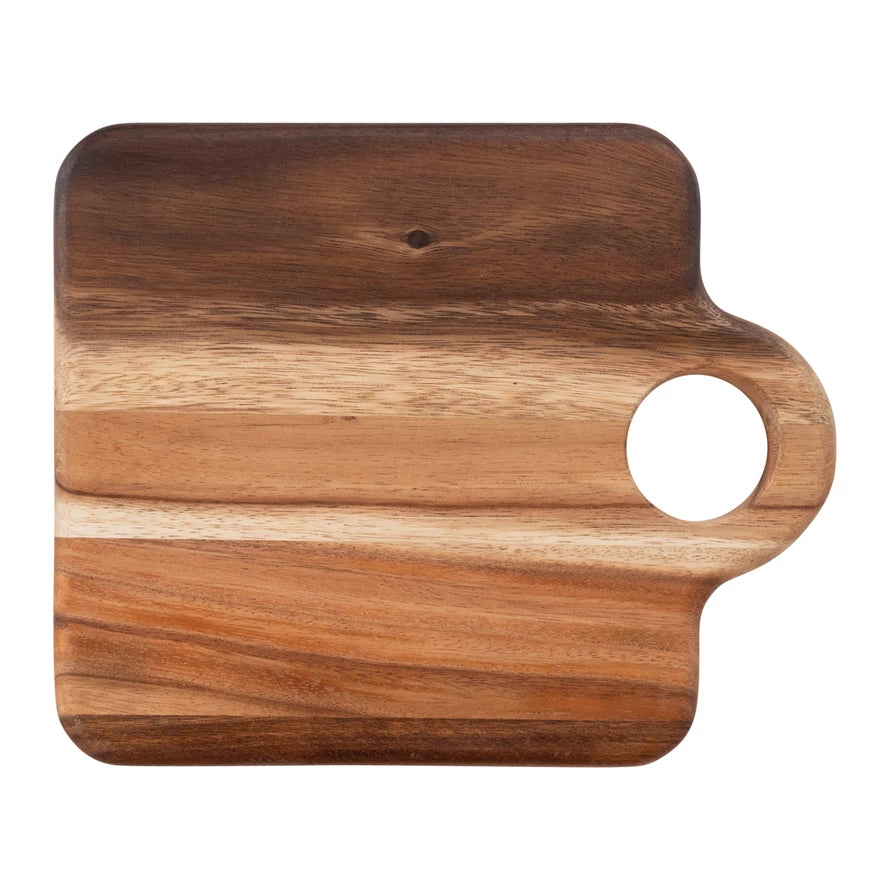 Faten Wood Cutting Board with Handle, Suar