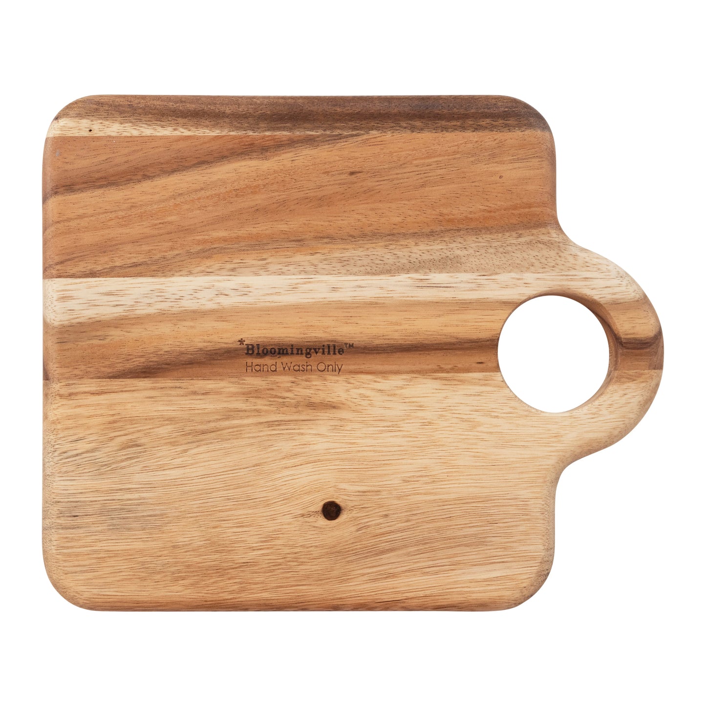 Faten Wood Cutting Board with Handle, Suar