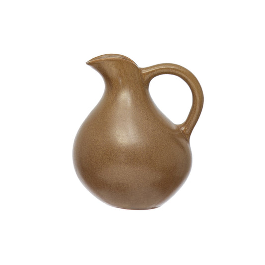 Layla Stoneware Pitcher, Reactive Glaze