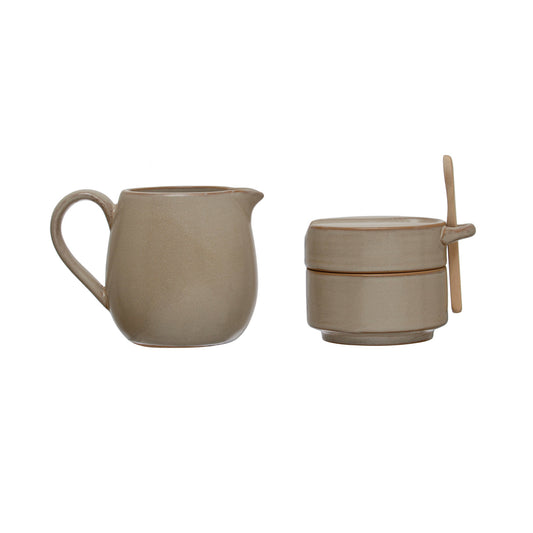 Manal Stoneware Creamer & Sugar Set