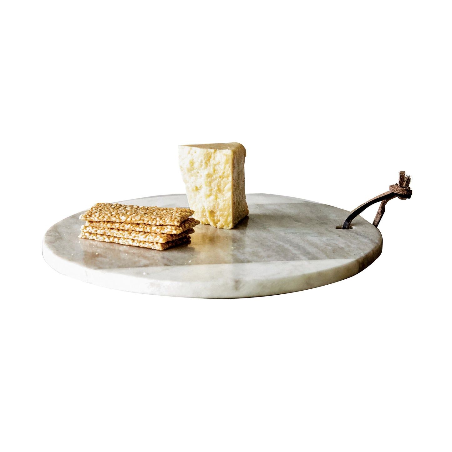 Sana Two Toned Marble Cheese Board with Leather Tie