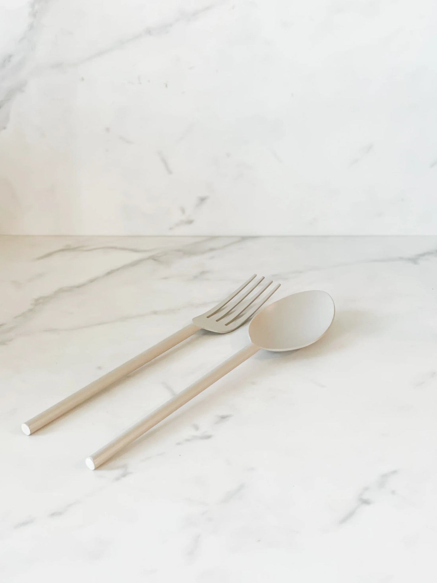 Rayan Stainless Steel Server Set, Matte Gray