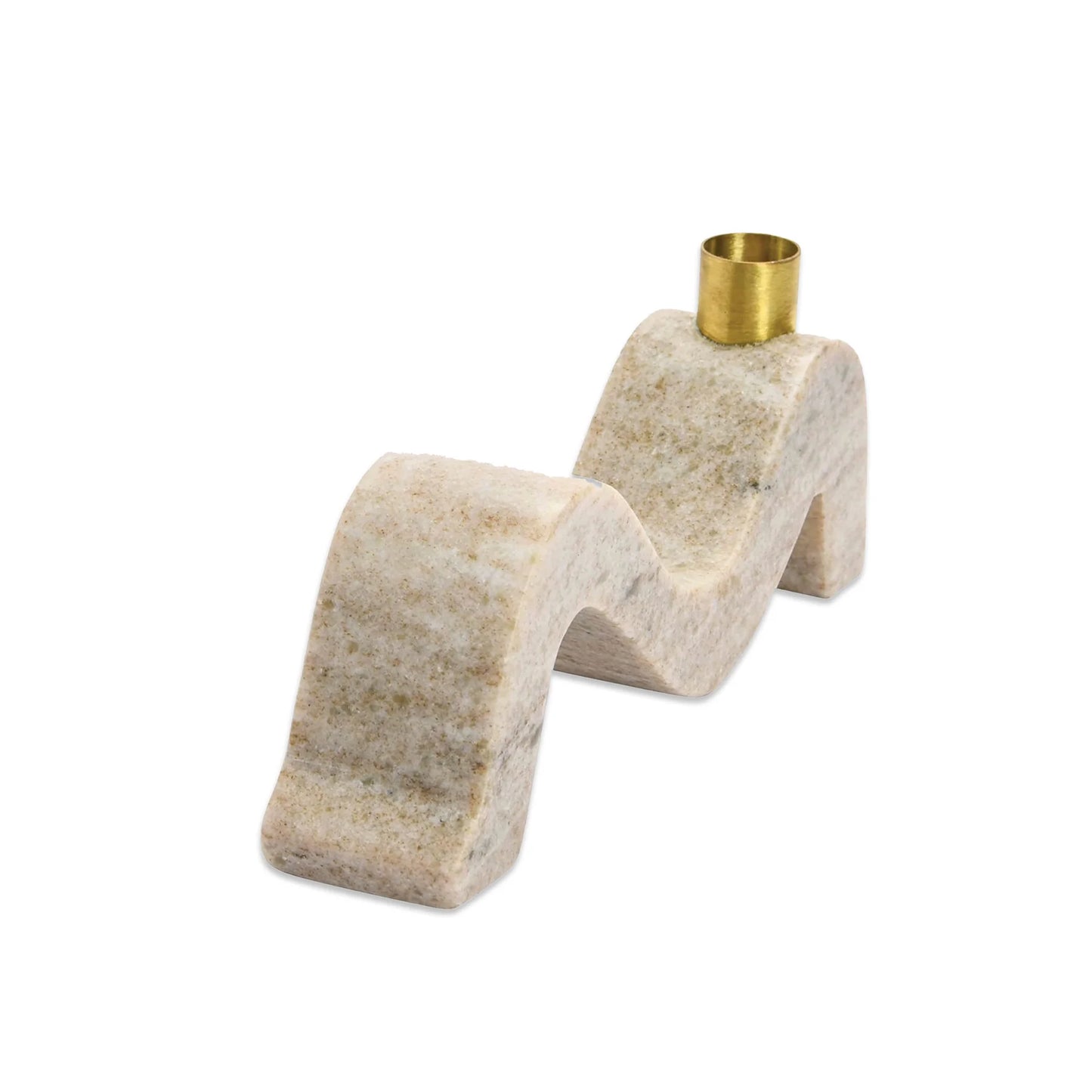 Mila Marble & Brass Candle Holder