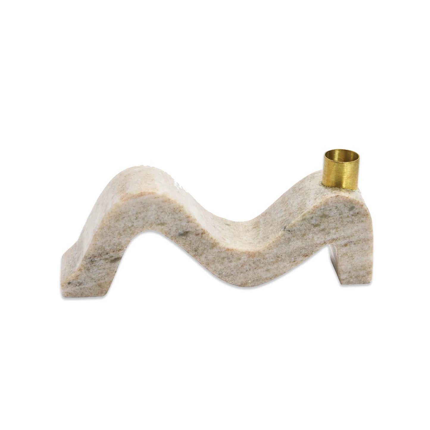 Mila Marble & Brass Candle Holder